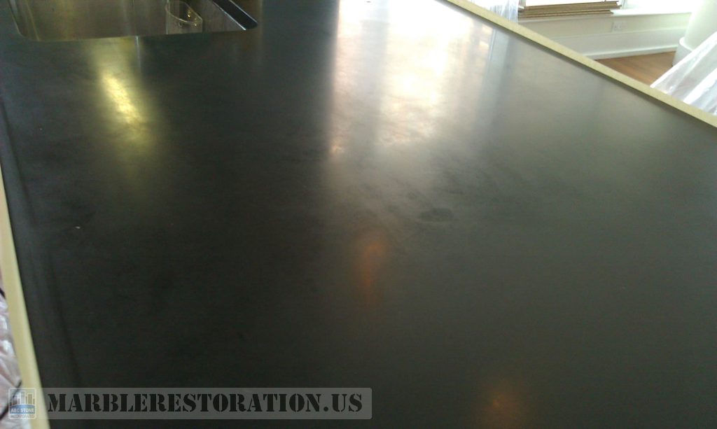 Dull Black Absolute Counter Top Before