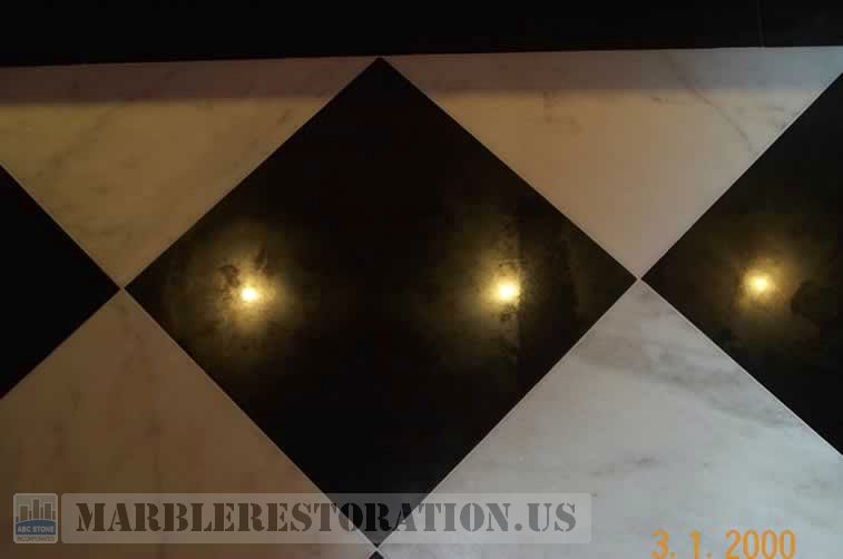 Etches on Black Absolute Floor Tiles