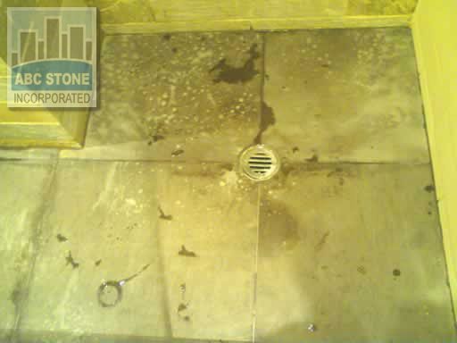 Etched Marble on Shower Floor