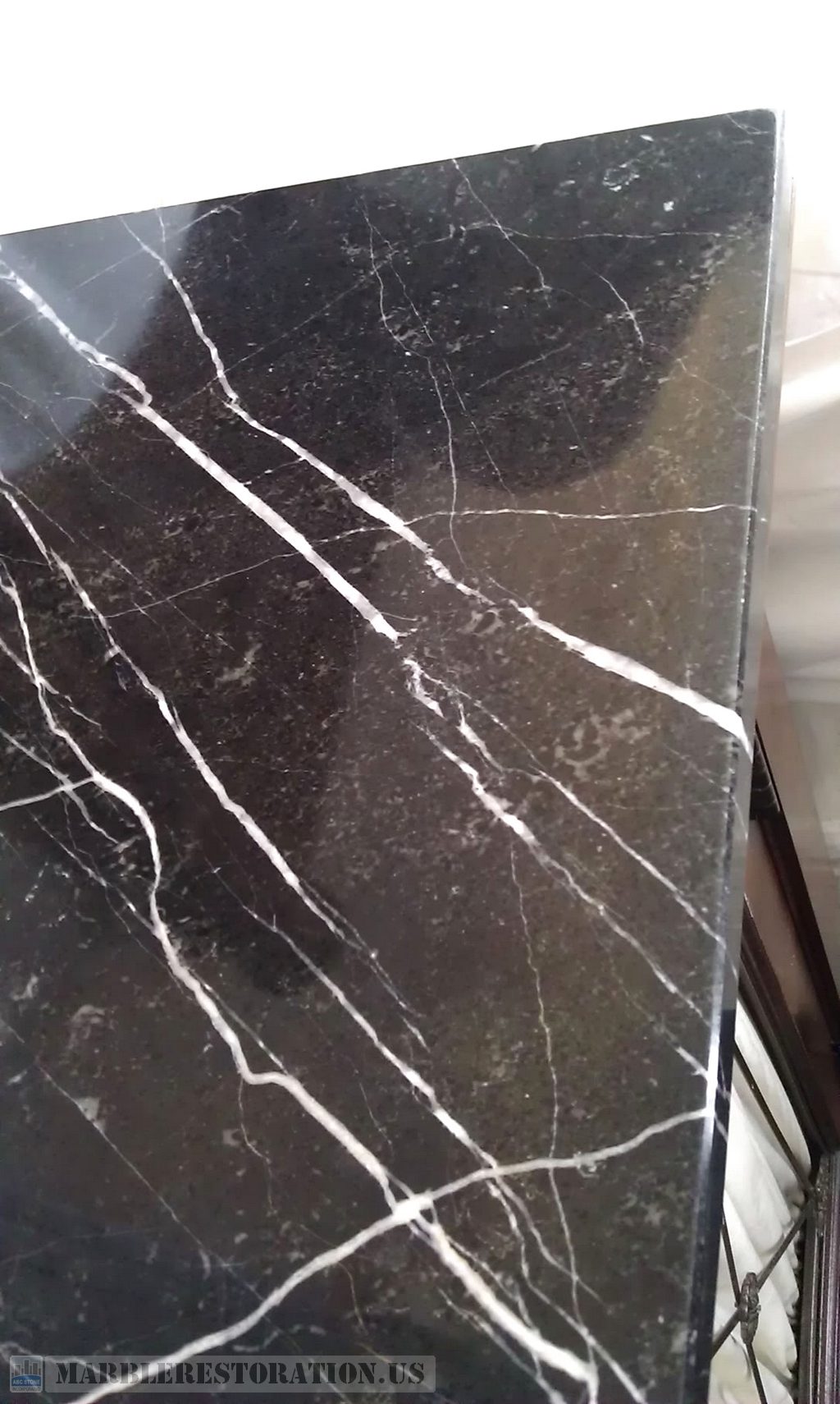 Etches On Bedside Marble Table Top