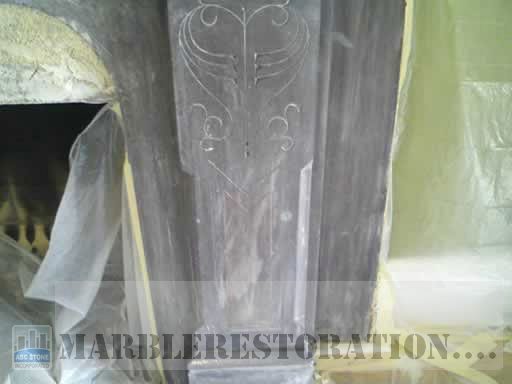 Slate Fireplace Discolorations