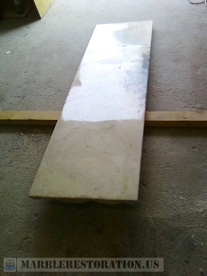 Fixed Floor Slab of Marble Fireplace