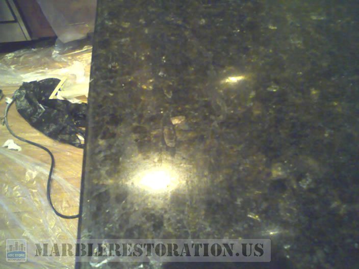 Ubatuba Countertop Crack On Top Surface After Repair