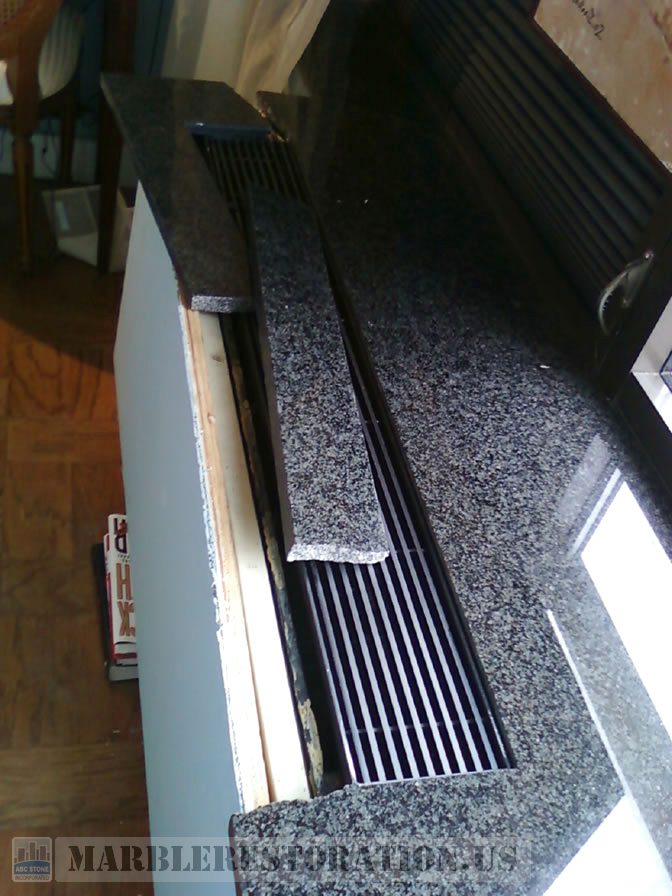 Radiator Granite Top Slab. Broken Parts