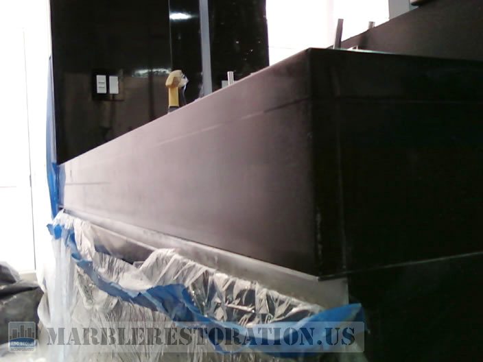 Flatted Black Granite Seam