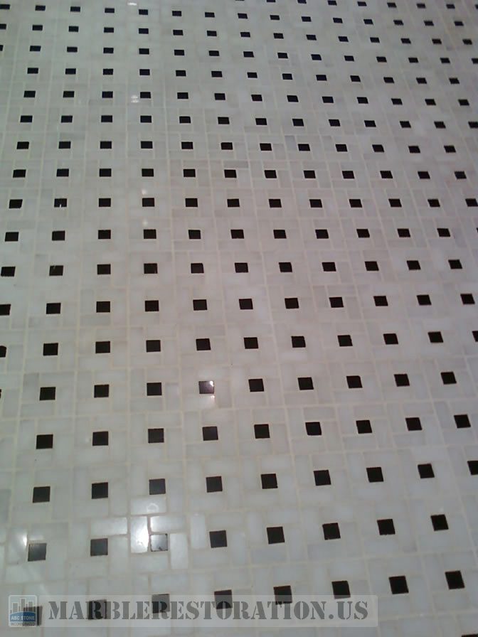 White Grout After Cleaning