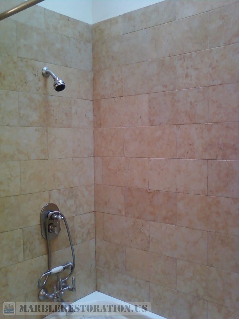 Jerusalem Stone Shower. After Color Enhancement