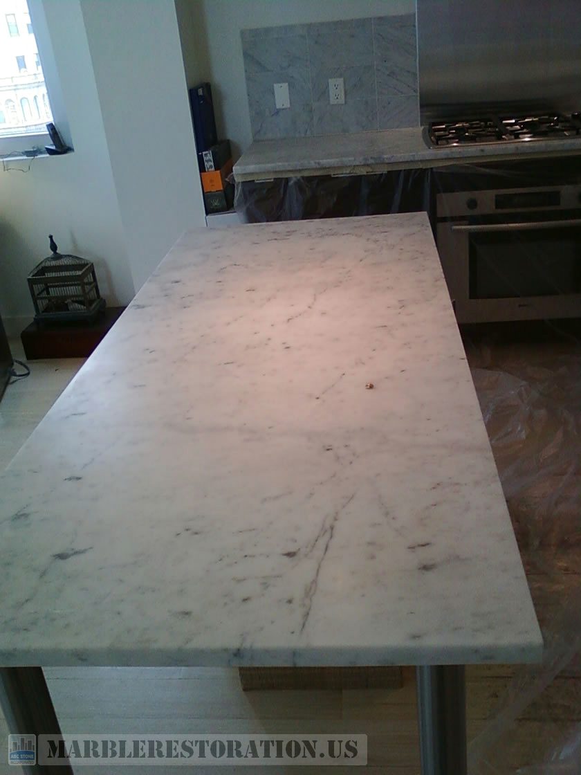 Kitchen Countertop. Before Restoration