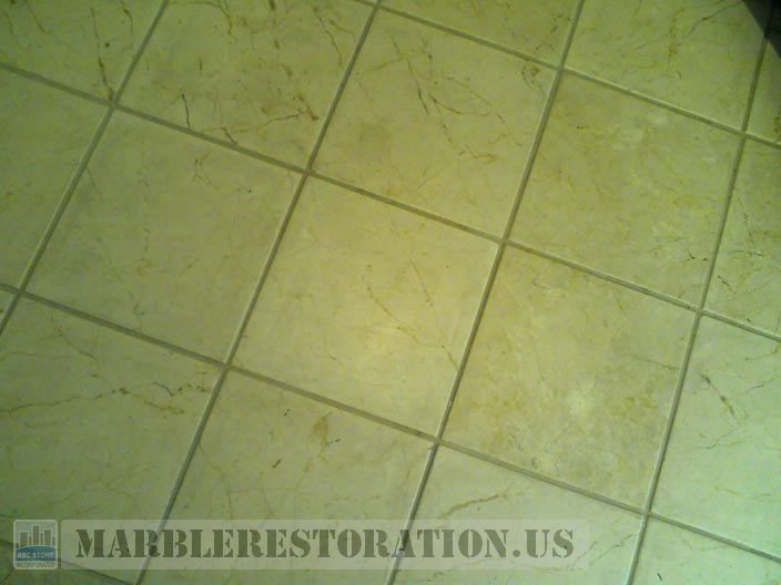 Kitchen Marble Tiles Before Cleaning