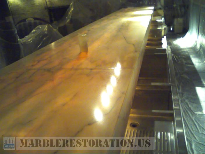  Marble Bar Top After. Image. Marble Restoration & Stone Care