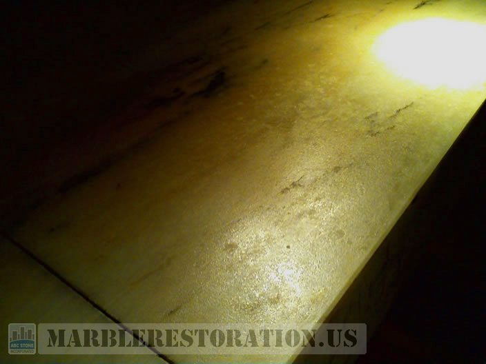  Marble Bar Top Before Repair. Image. Marble Restoration & Stone Care
