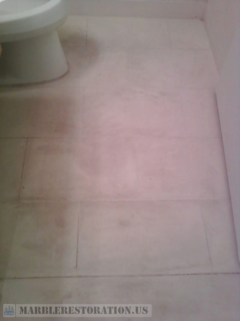 Limestone Floor Before Cleaning