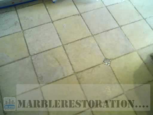 Marble Grout Floor Cleaning. Before