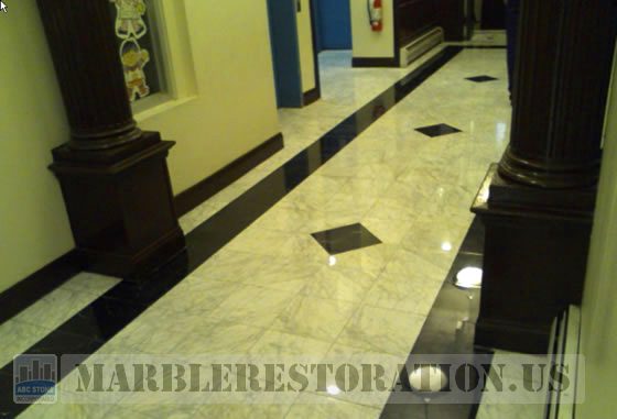 Polished Marble in Lobby