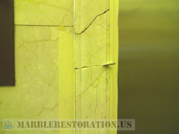 Molding Cracks in Elevator Door Frame