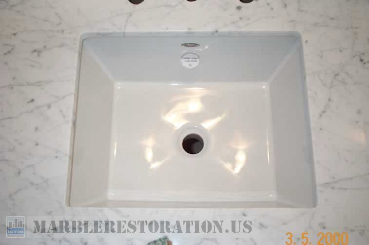 Rectangular Ceramic Sink Installation