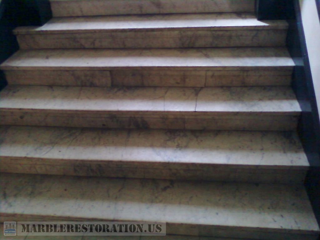 White Carrara Staircase