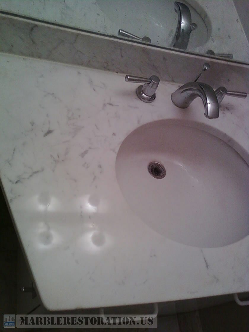 Polished Glossy Marble Vanity