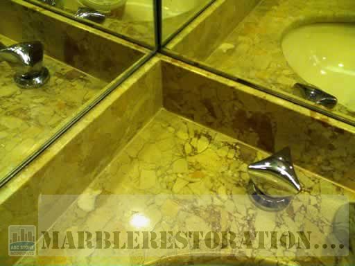 Re Caulked Marble Vanity