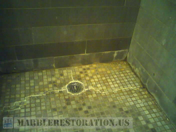 Mosaic Shower Floor Restoration