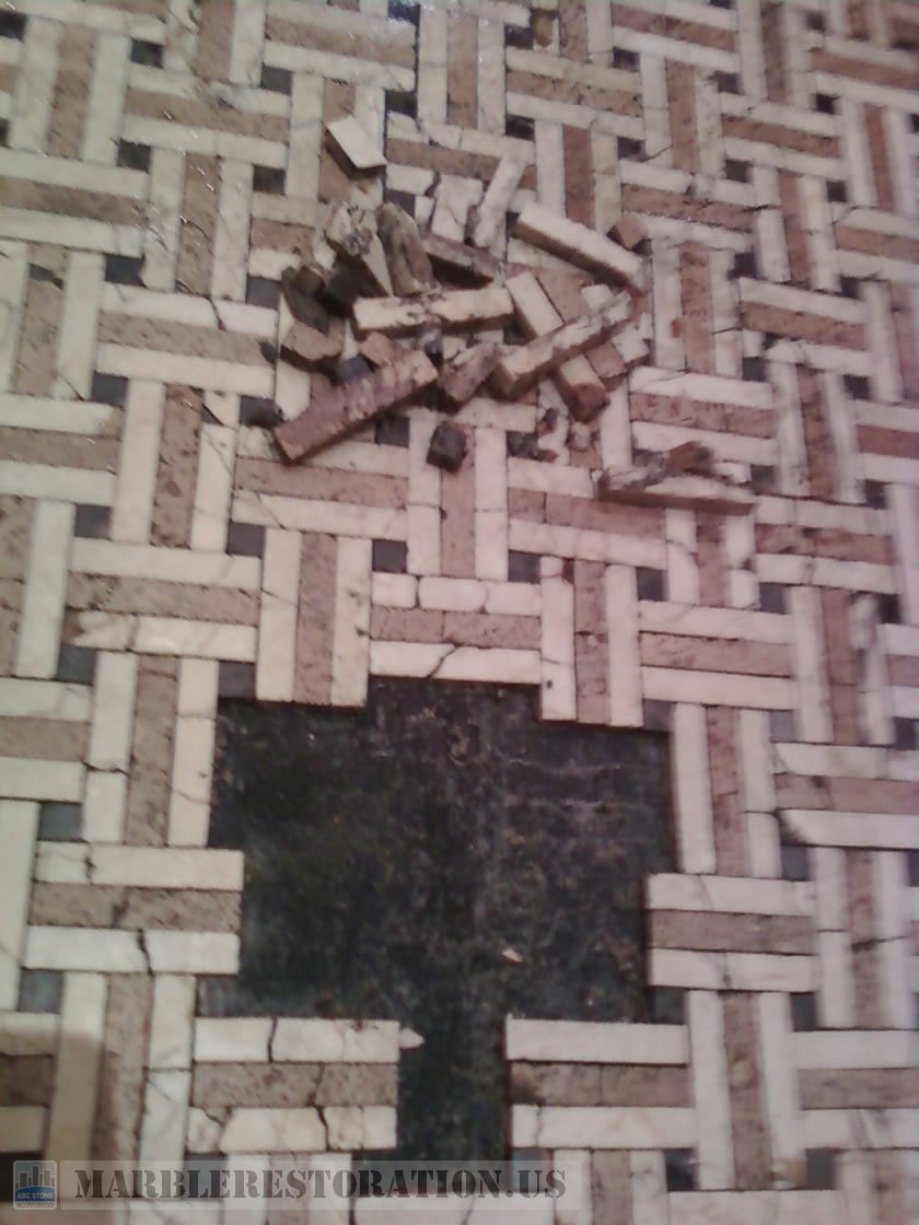 Mosaic Floor before Installation in Juniors Restaurant NYC