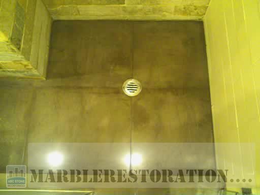 Revived Marble in Shower Floor