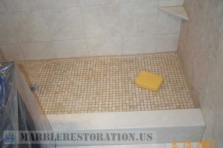 Shower Grout and Marble Enhancement