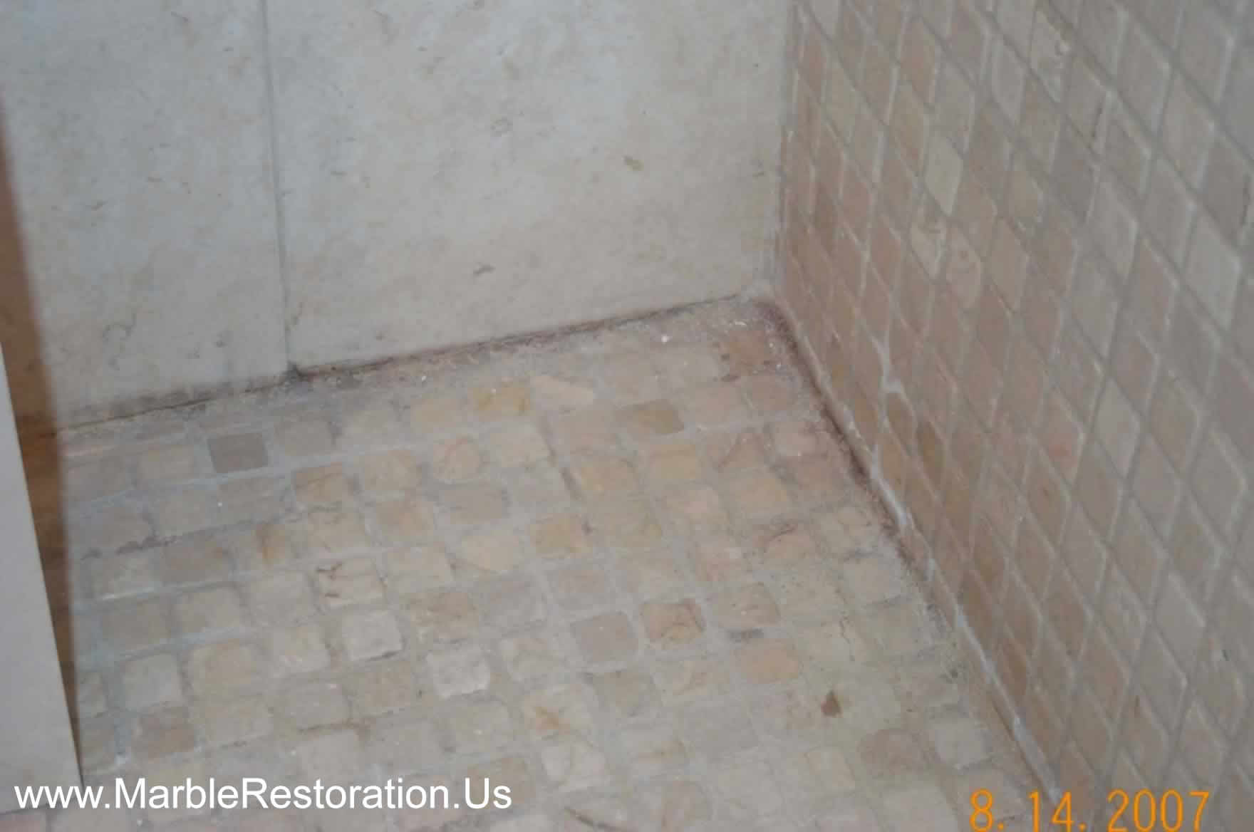 Mold on shower floor removal