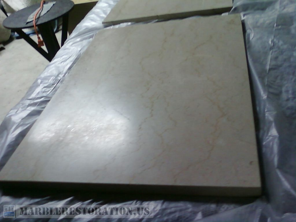 Dull Botticino Marble. Rectangular Piece