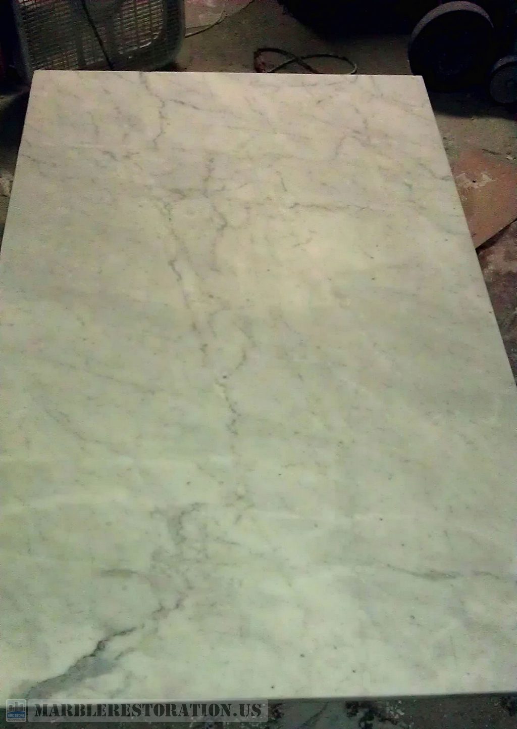 Fixed White Carrara Marble Table Worktop