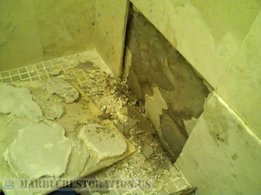 Shower Tile Removal and Resetting