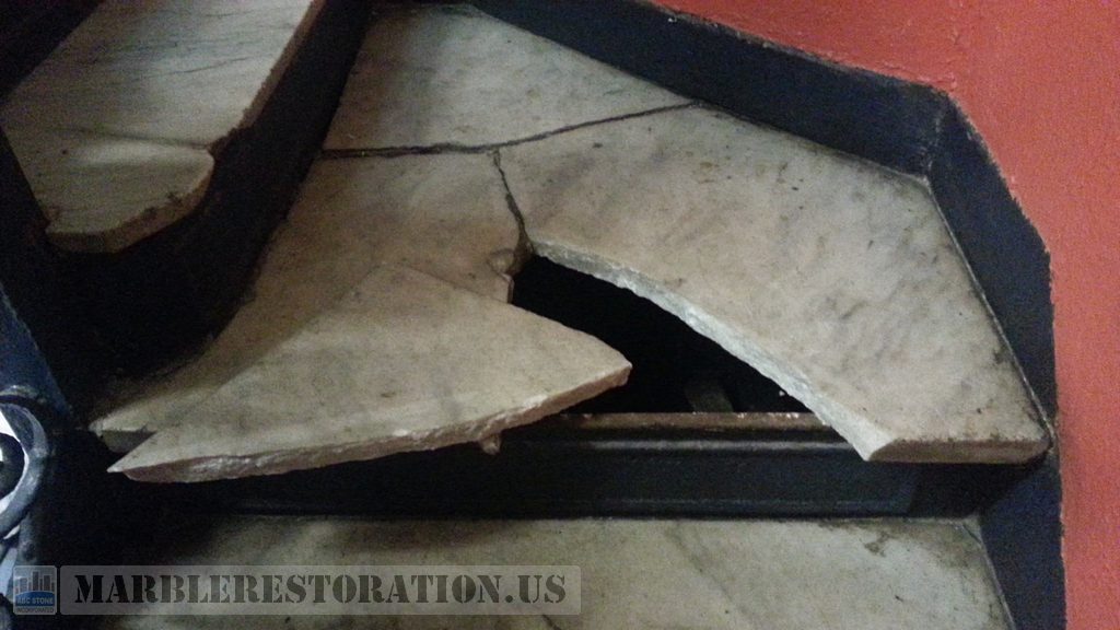 Propped Broken Through Landing Sagging Slab Repair