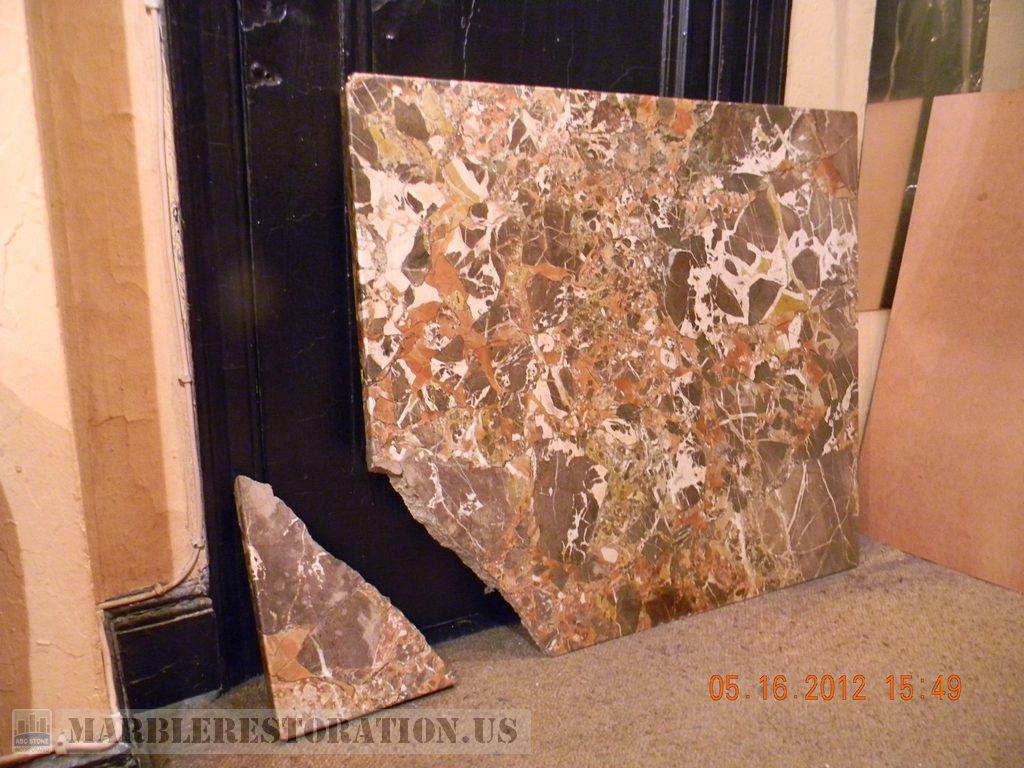 Macchia Vecchia Table Corner before Fracture Repair