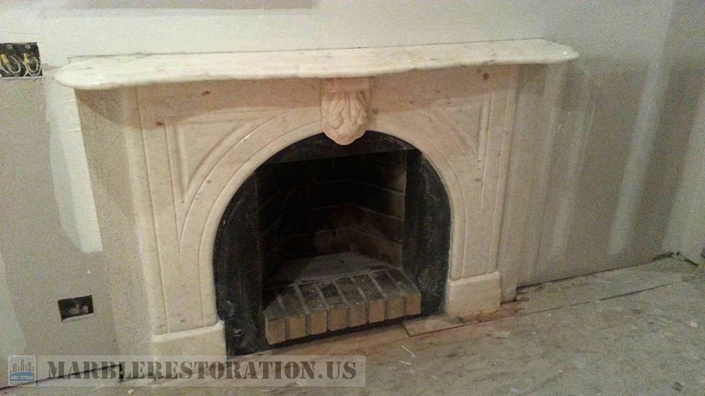 Brownstone Brooklyn Marble Surroundings Fireplace Restoration