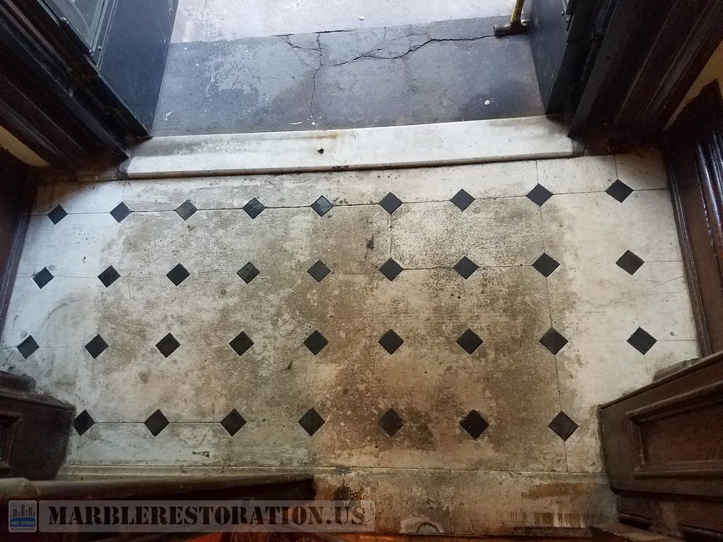 Brownstone House Tainted Foyer Floor Recovery