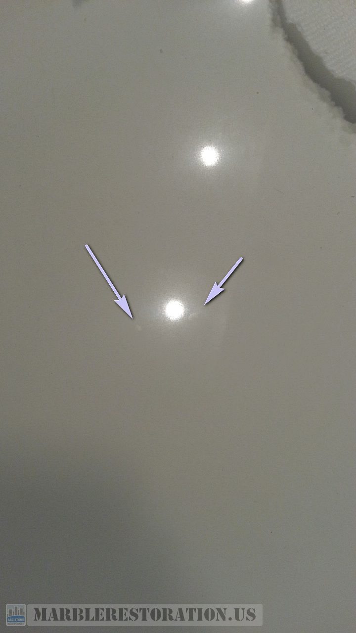 Caesarstone Pits On Surface Unnoticeable Fixed