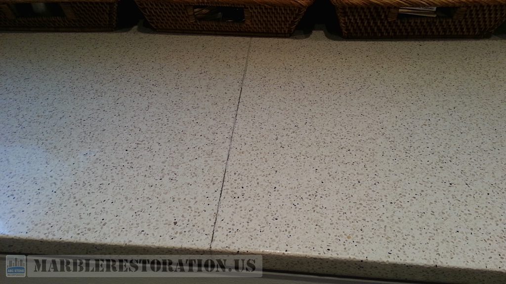 Caesarstone before the Seam Repair