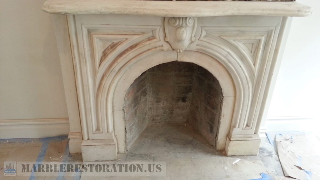 Classical Brooklyn Dusty Marble Fireplace