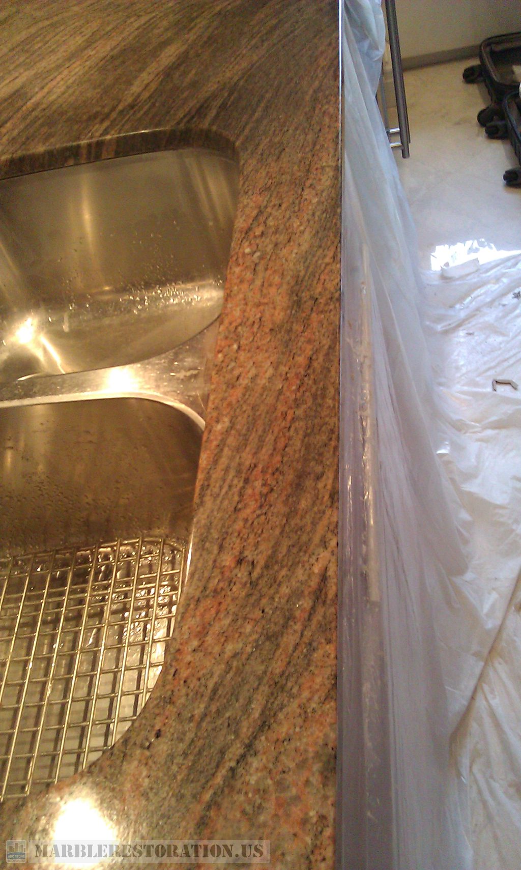 Crack Along Sink Few Colors Matched Fixed