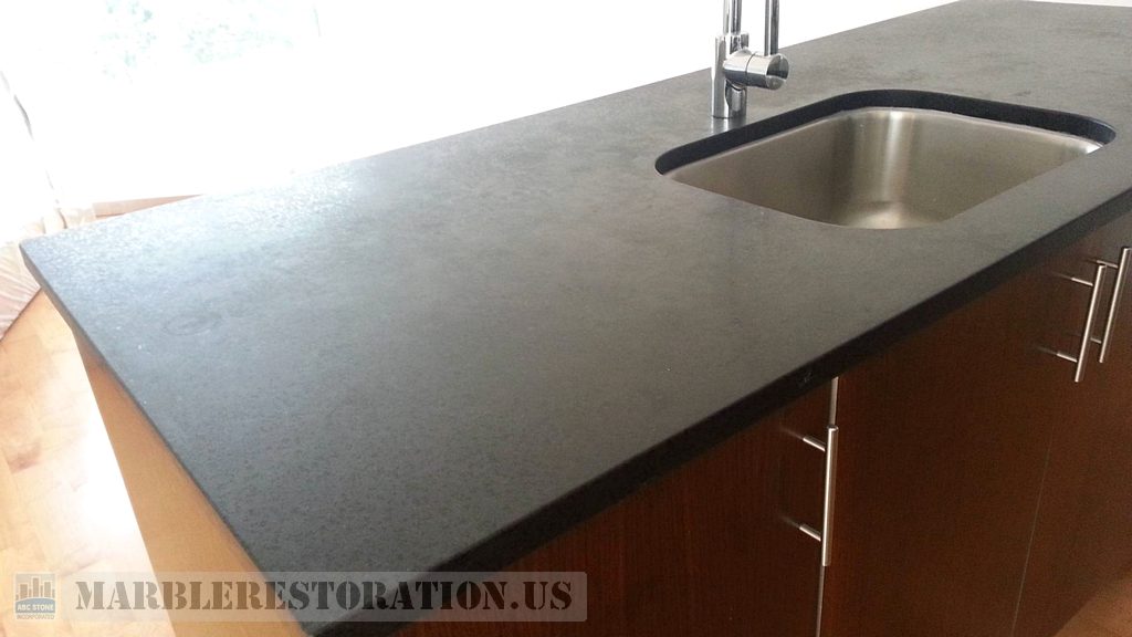 Splotchy Gray Granite With Black Opaque Flakes