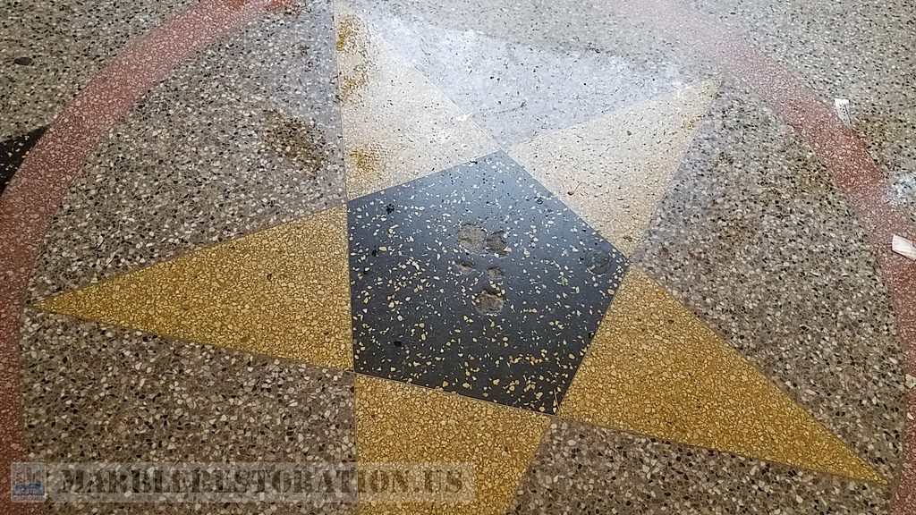 Inlaid Star Terrazzo Holes Restoration