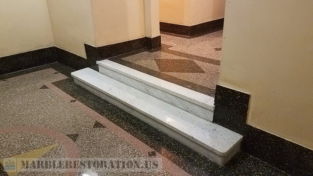 Lobby Marble Steps after Restoration