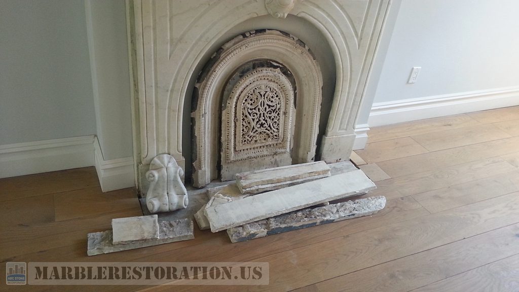 Mantel Pieces Arch Before Builup By Pieces