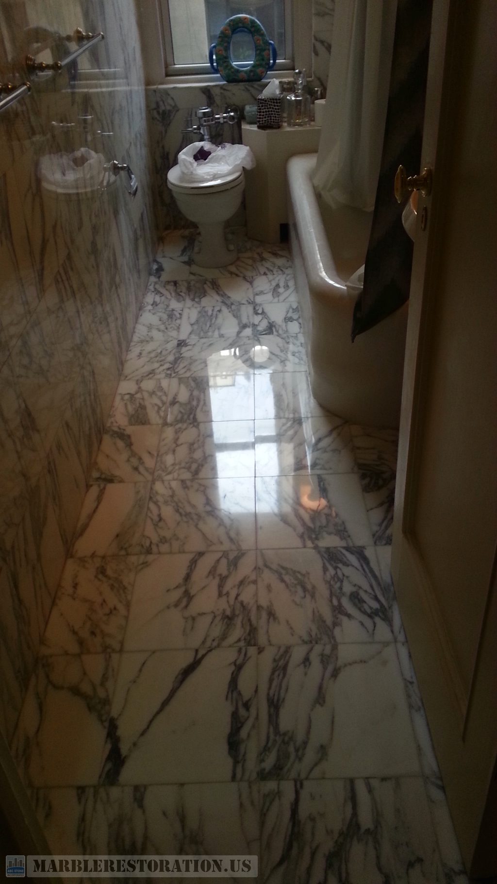 Polished Bathroom Floor