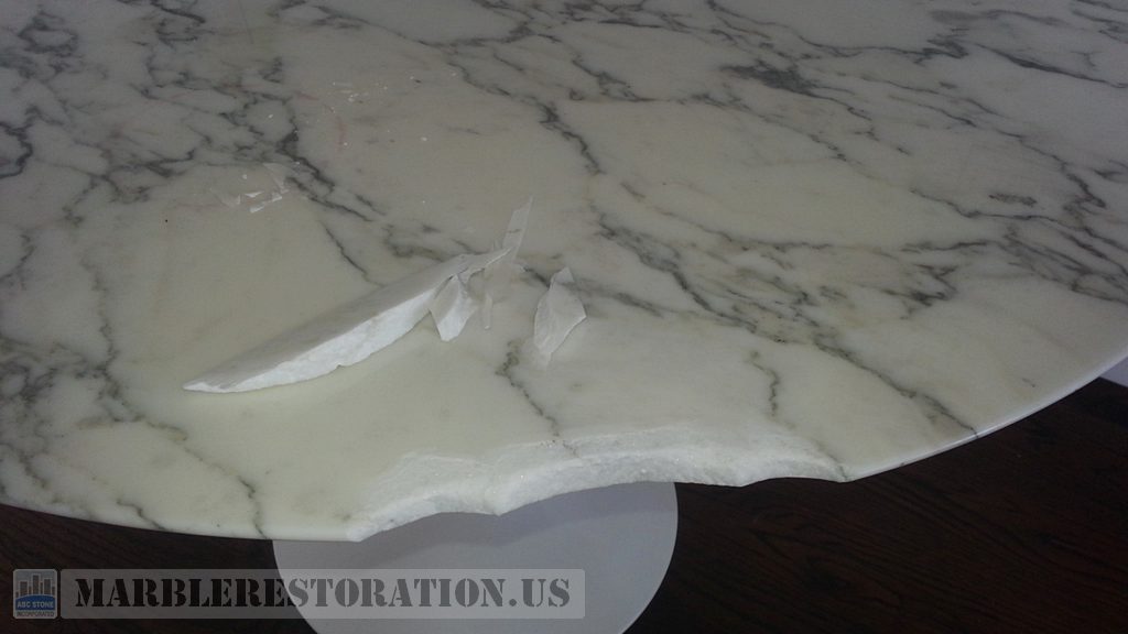 Saarinen Knoll Table Chipped Plastic Layer Restoration
