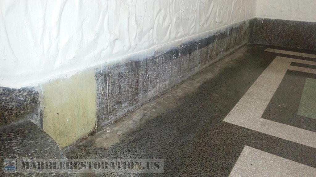 Terrazzo Lobby Under Radiator Damage