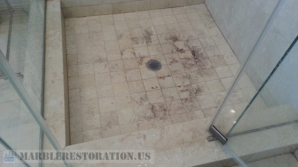 Terrific Mold Efflorescence On Shower Floor