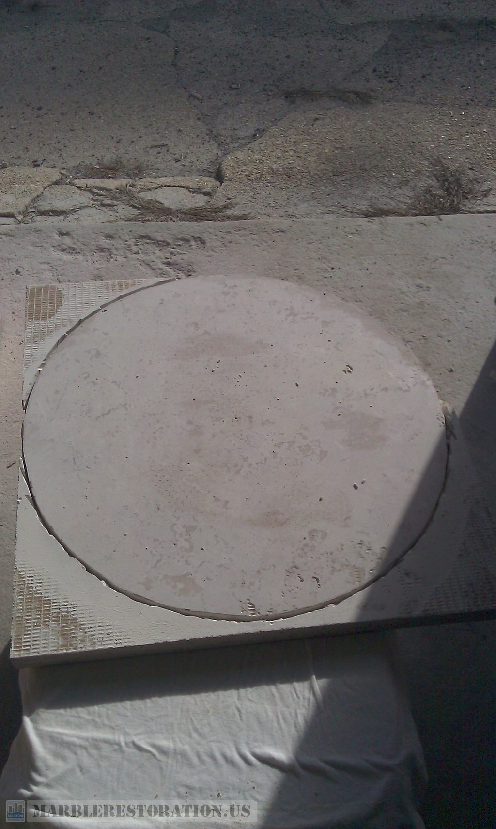 Travertine Table Cut Exterior Fabrication